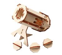 STEM Educational Wooden Mortar Assembly Set Safe Learning Toy for Kids Age 6+ Hands On Physics Project Experiment Model Wooden Science Experiment Set