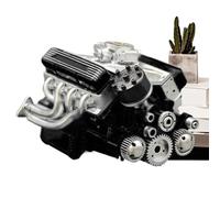 STEM Engine Building Kit - Resin Mechanical Motor, Realistic Collectible Model, Educational Science Toy, Learning Game | Decorative V8 Display Piece For Adult Collection Engineering Enthusiast