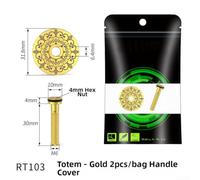 Stem for top Cap 1-1/8 Inch with Titanium Bolt Kit Stem for top | Gold plated finish, resistant, 28.6mm fit, includes star nut, lightweight alloy build(Mark Gold)