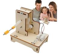 Stem Generator Kit - Hand Cranked Science Toy, Educational Building Set with Wooden Components, Diy Experiment Kit with Interactive Features for Learning Electricity, Stem Projects for Kids, Classroom