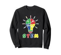 STEM Icons Inside A Light Bulb Teachers Students School Sweatshirt