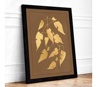 Stem in Stages Botanical Framed Wall Art Print A4 (29.7×21cm) Black, Wall Decor for Living Room, Bedroom, Office & Home, Ready to Hang, Art Gift