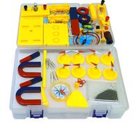STEM Magnet Experiment Kit: Physics Electromagnetism Tools (Bar/Ring/Horseshoe Magnets, Compass, Electromagnet) - Fun Educational Birthday Gift for Students