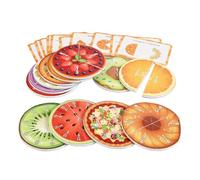 STEM Magnetic Math Master Set - Fraction Magnets | Sorting Toy Fruit Theme | Magnetic Fraction Manipulatives Set | For Elementary School Classroom Living Room Boys Girls Students Children Preschoolers