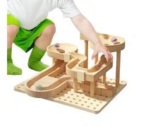 STEM Marble Run - Beech Wood Track Maze, 0.66 kg Funny Educational Game, Race Course Building Toy, Skill Development Puzzle | Interactive Maze Adventures For Boys Girls Kindergarten Gift