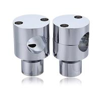 Stem Motorcycle Chrome 1" 25mm Shorty Round Handlebar Riser Bars Clamp For Harley Bobber Chopper Custom