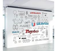 STEM Physics Wall Decals - Science Formulas & Experiment Doodles, Removable Vinyl Stickers for Classroom, Nursery, Kids Room Decor, Educational decal for Students & Teachers