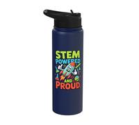 STEM Powered and Proud Model Rockets Kids Stainless Steel Insulated Water Bottle