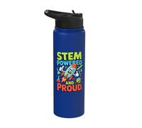 STEM Powered and Proud Model Rockets Kids Stainless Steel Insulated Water Bottle