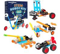 STEM Robot Building Kit, 5-in-1 Build Your Own Robot Engineering Science Kit for Kids Age 5-8+, DIY Kids Science Experiment Kit with Motor, Robot Kit, STEM Toys Educational Birthday Gifts for Boys Gir