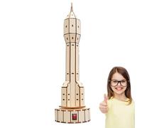 STEM Science Experiment Kit | Wooden Satellite & Rocket Model Construction Set | Educational DIY Physics Invention Assembly Materials For Kids 3+ | Hands-On Learning Toy For, Teenagers, Girls
