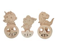 STEM Science Experiments for Kids - 3Pcs DIY Wooden Self-Balancing Toys Science Kits with Dinosaur, Monkey & Piggy Designs, Creative Physics Activity for Classroom Projects & Educational Play Ages 6-1