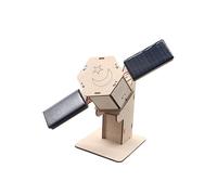 STEM Science Experiments for Kids, DIY Wooden Solar Satellite Model Science Kits with Dual Solar Panels | Hands-On Space Engineering Projects for Classroom Activities & Educational Learning for Ages 8