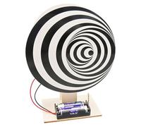 STEM Science Experiments for Kids - DIY Wooden Spinning Optical Illusion Disc Science Kits with Battery Motor | Educational Physics Visual Perception Experiment for Classroom Learning & Hands-On Proje