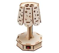 STEM Science Experiments Kit for Kids, DIY Wooden Table Lamp Project with Colorful LED Light, Hands-On Electronics & Engineering Science Kits for Students Classroom Activities and Creative Learning