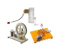 STEM Science Experiments Kit Hand Crank Generator Set - 3Pcs DIY Wooden & Plastic Electricity Models, Educational Science Kits for Kids, Physics Engineering Projects for Classroom Learning and Fun