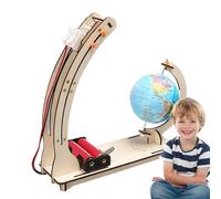 STEM Science Model Kit: 12.72 Inch Rocket Set, Wooden Educational Toy Kit, DIY Science Experiment Model Set for Learning Concepts Through