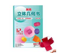 STEM Shapes Booklets - Three-Dimensional Puzzle Crafting Pack, Preschool Spatial Skills Builder, Tutor Brain Teaser Bundle | Interactive Forms Recognition Tools for Parents Daycare Teachers C