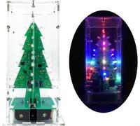 STEM Soldering Kit For Adults, DIY Christmas Tree With Flashing LED Lights, Tri-Color Electronic Project For Beginners(3 colors)