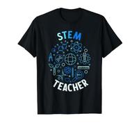 STEM Teacher - Science, Tech, Engineering and Math Education Value Graphic T-Shirt, Men, Black, S