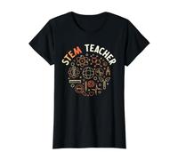 STEM Teacher - Science, Tech, Engineering and Math Education Value Graphic T-Shirt, Women, Black, L