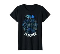 STEM Teacher - Science, Tech, Engineering and Math Education Value Graphic T-Shirt, Women, Black, XS