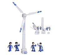 STEM Wind Turbine Kit for Kids | 16.5" Mini Windmill Model with Figures | Educational Renewable Energy Toy | Buildable Science Experiment Kit | Hands-On Physics Learning for Ages 8+