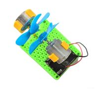 STEM Wind Turbine Kit with Perforated Base and Dual Motor Setup to Reinforce Physics and Engineering