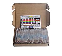 Stemedu 1460 PCS Resistors Assortment Kit 1/4W 73 Values 1% Metal Film Resistor Kit for Ar duino Raspberry Pi, 1ohm - 1Mohm, 20pcs per Value, Individual Bag with Tag