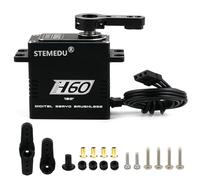 Stemedu 180° RC Servo 60KG High Torque Steering 0.12sec/60° at 7.4V High-Speed, Brushless Digital Motor, Stainless Steel Gear, Waterproof, for DIY RC Models, Robotic Toys