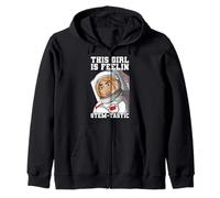 Steminist Girl Science Women Advocate STEM Student Geek Zip Hoodie