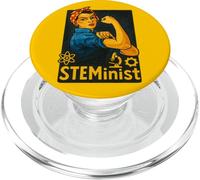 STEMinist Rosie the Riveter retro feminist PopSockets PopGrip for MagSafe