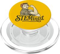 STEMinist Rosie the Riveter retro feminist PopSockets PopGrip for MagSafe