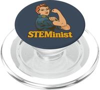 STEMinist Rosie the Riveter retro feminist PopSockets PopGrip for MagSafe