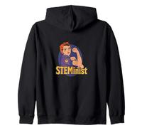 STEMinist Rosie the Riveter retro feminist Zip Hoodie
