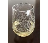 Stemless 17oz Wine Glass Urban City Map Rome Italy