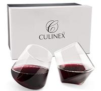 Stemless Wine Glasses Set of 2 Aerating wine glasses Elegant Wine Glasses Stemless large wine glass CulinexCo.com Red Wine Glass wine glass set cup wine cups non drip no spill glass