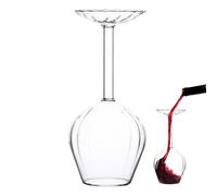 Stemmed Wine Glasses 14 Oz | Red Wine Upside Down Cups - Stemmed Glasses Inverted Drinkware for Kitchen Bar Drinking Party Men Women Birthday Christmas April Fool's Day Wedding