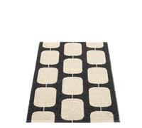 Sten Plastic carpet 70x100 cm Pappelina Black/Cream - 7340020477837