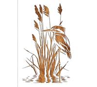 Stencil 21 x 29.7 cm Plastic Mylar Martin Fisherman by the Pond