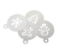 Stencil Cake Decorating 4 Pcs Stainless Steel Christmas