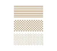Stencil Deco Backgrounds 001 Stripes,Dots,Squares. Stencil Size : 20 x 30 cm (7,9x11,8 in) Design Size 17 x 24,7 cm (6,7x9,7 in)