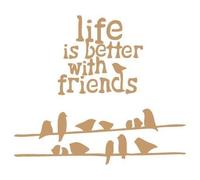 Stencil Deco Kids 006 Life Life Is Stencil size: 20x20 cm (7,9x7,9 in). Design size: 15,6x13,5 cm (6,1x5,3 in)