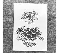 Stencil for Painting,A4 29cm Two Sea Turtle Reusable Art Craft Stencils for Wood,Wall,Fabric,Rock,Chalkboard,Signage,Art Projects for Card Making