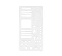 Stencil For, Planner Stencil - Drawing Ruler for Crafts Dotted Lists Scrapbook Stamps Planning Bookmark Banner Habit Trac