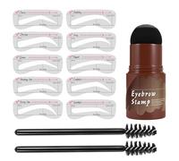 Stencil Kit - 10-Pieces, Waterproof Eyebrow Powder, Easy Precision Brow Stamp | Smudge-Proof Perfect Eyebrows For Women, Girl,important Occasion