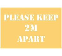 Stencil kit 600x400mm - Please keep 2M apart