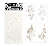 Stencil, Reusable Leaf Flower Templates for Wall Painting, and School Projects Reusable Floral Stencils Leaf Design Art Templates for Home Decor Craft Painting and Classroom Use