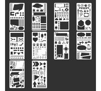 Stencil Set for Customizing Planners Sketchpads Scrapbook Notebook and Art Journals Stencils Template Customizable Border Designs