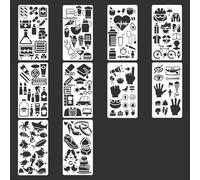 Stencil Set PET Art Template with Intricate Cutouts Journal Stencils for Students Creation Template